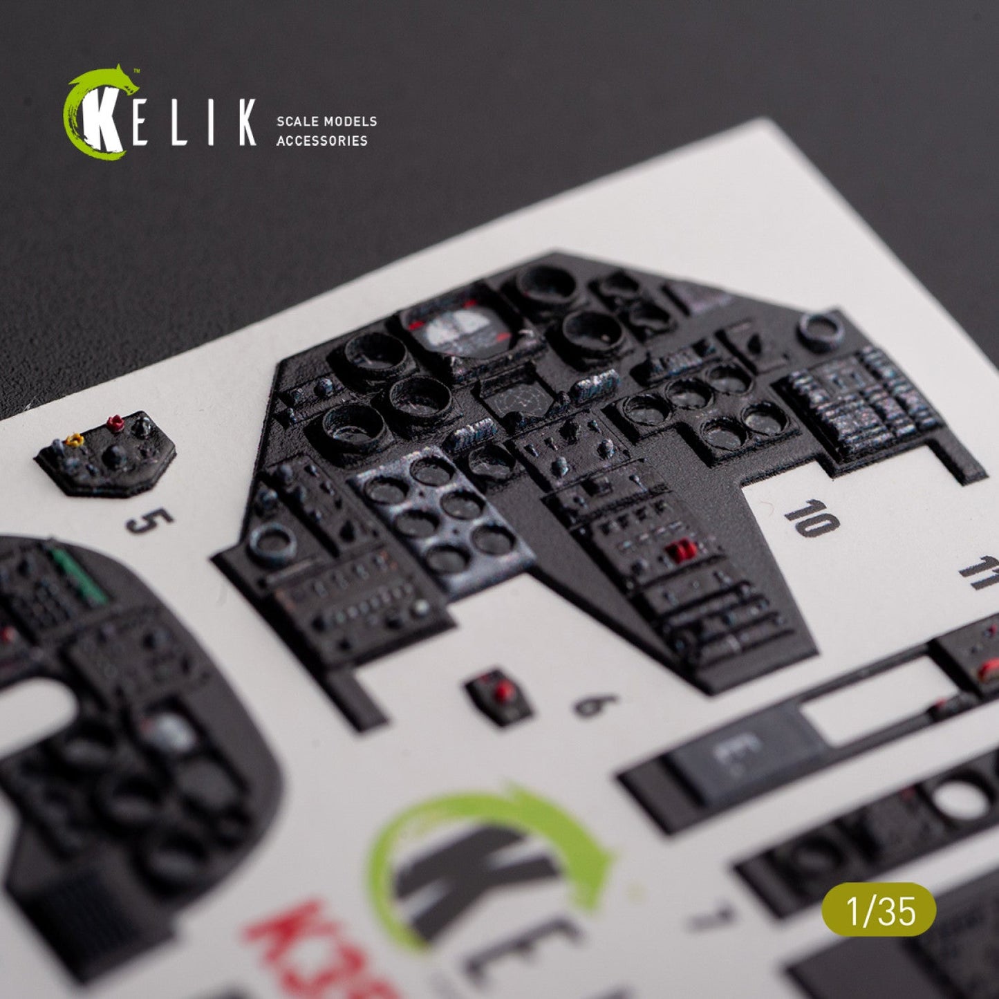 Kelik 1:35 AH-1W interior 3D decals for Academy kit Reskit