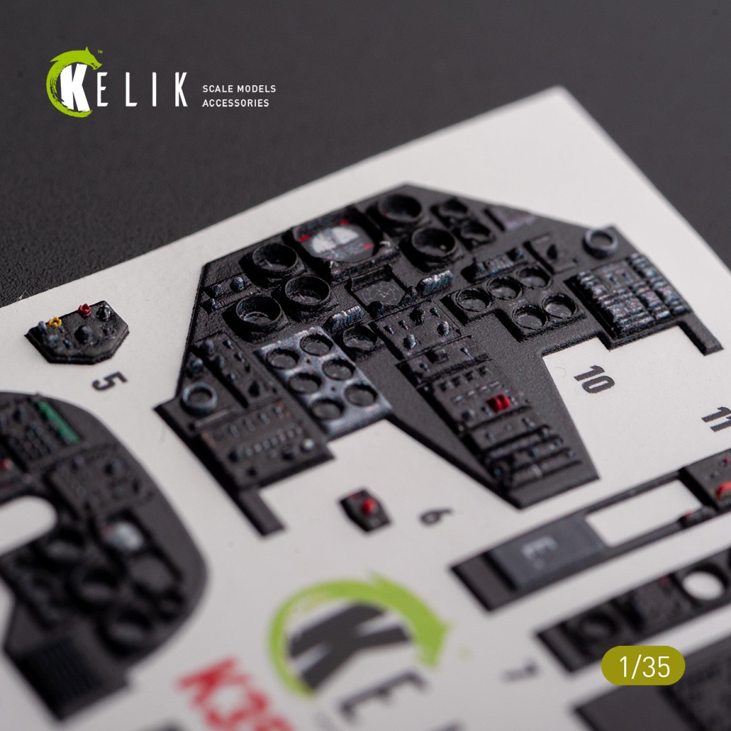 Kelik 1:35 AH-1W interior 3D decals for Academy kit Reskit