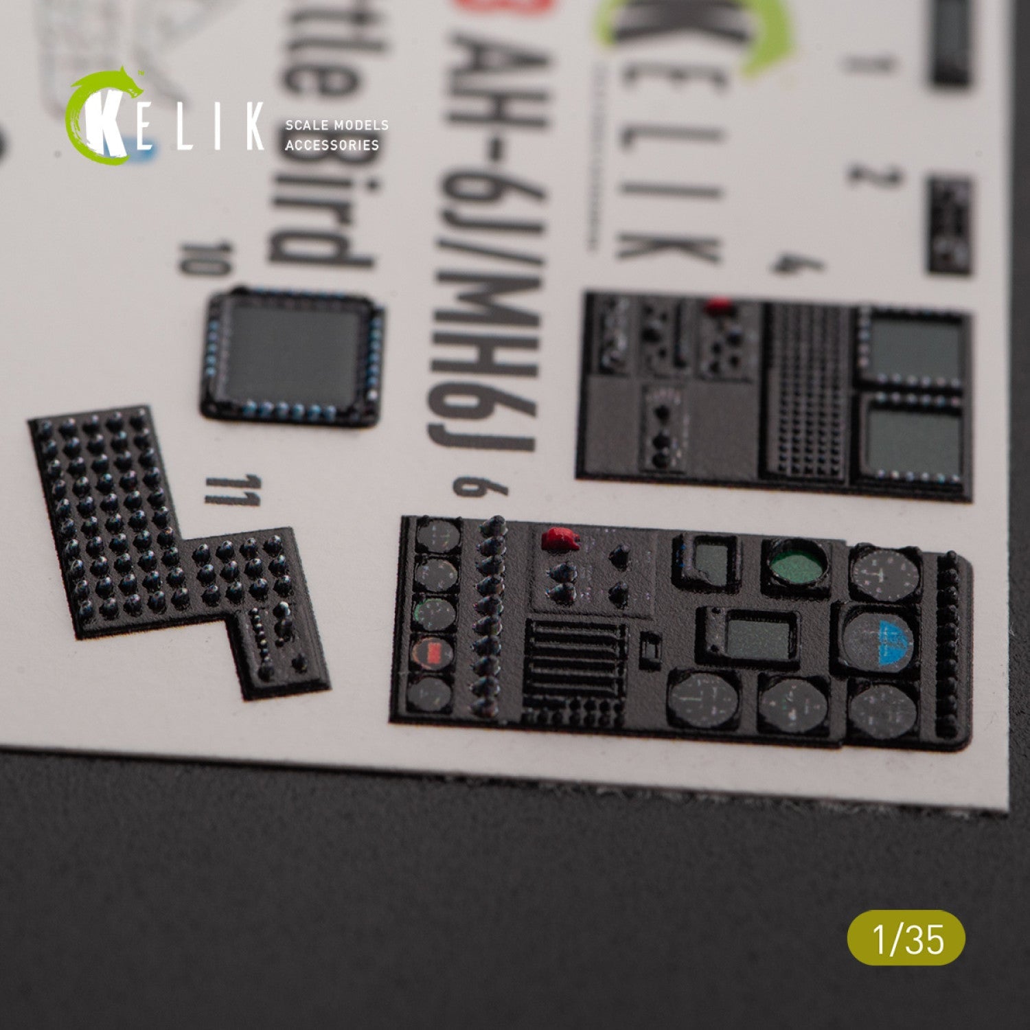 Kelik 1:35 AH-6J/MH6J Little Bird interior 3D decals for Zimi models/KittyHawk Reskit