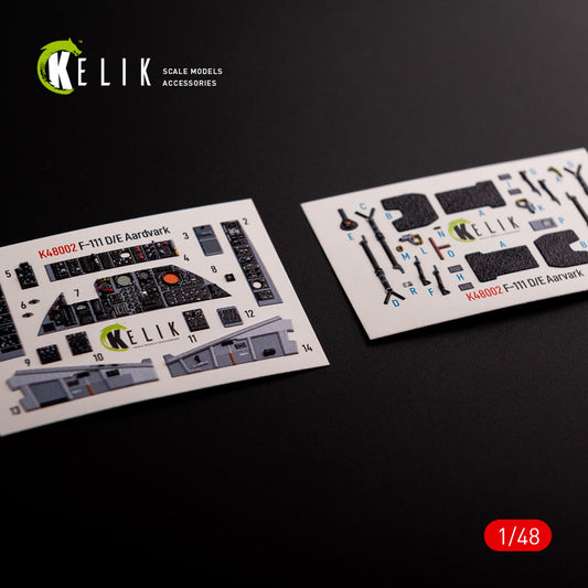 Kelik 1:48 F-111 A/E Aardvark interior 3D decals for HobbyBoss kit Reskit