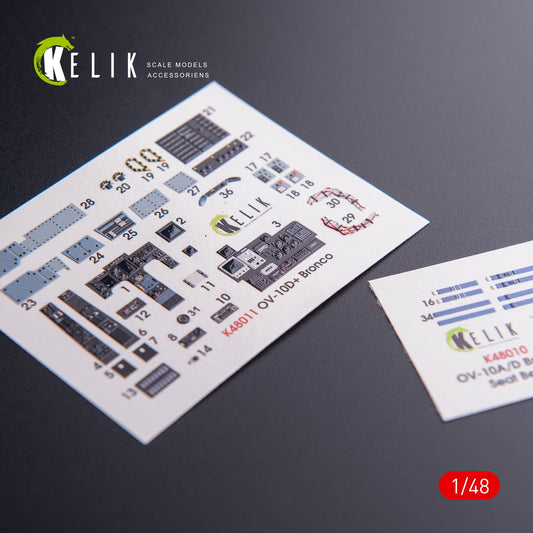 Kelik 1:48 OV-10D+ Bronco interior 3D decals for Icm kit Reskit