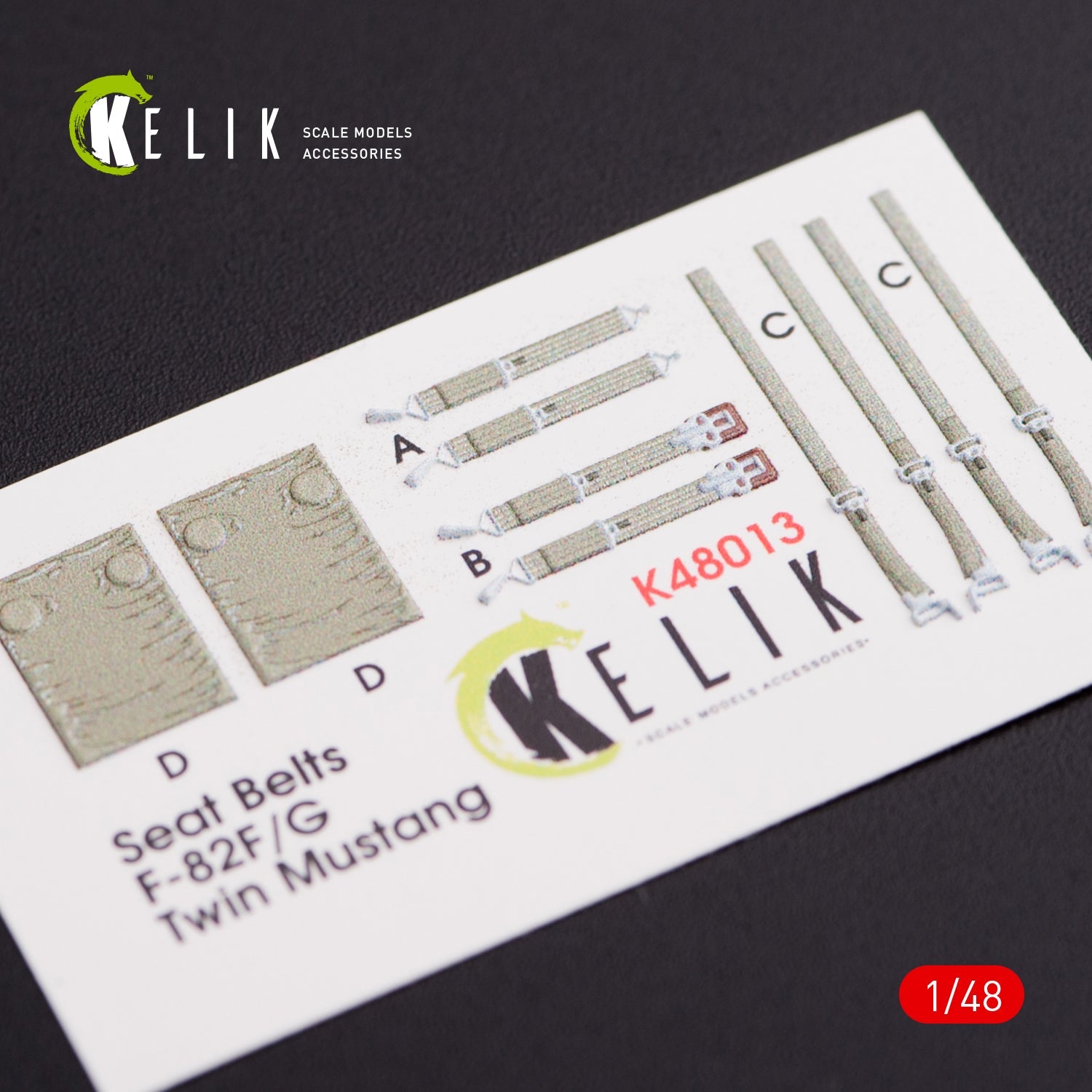 Kelik 1:48 F-82 (F,G) "Twin Mustang" interior 3D decals for Modelsvit kit Reskit