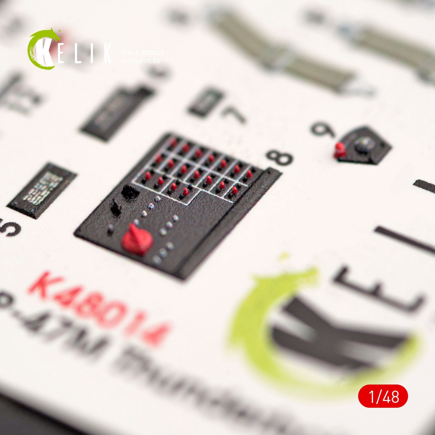 Kelik 1:48 P-47M "Thunderbolt" interior 3D decals for Tamiya kit Reskit