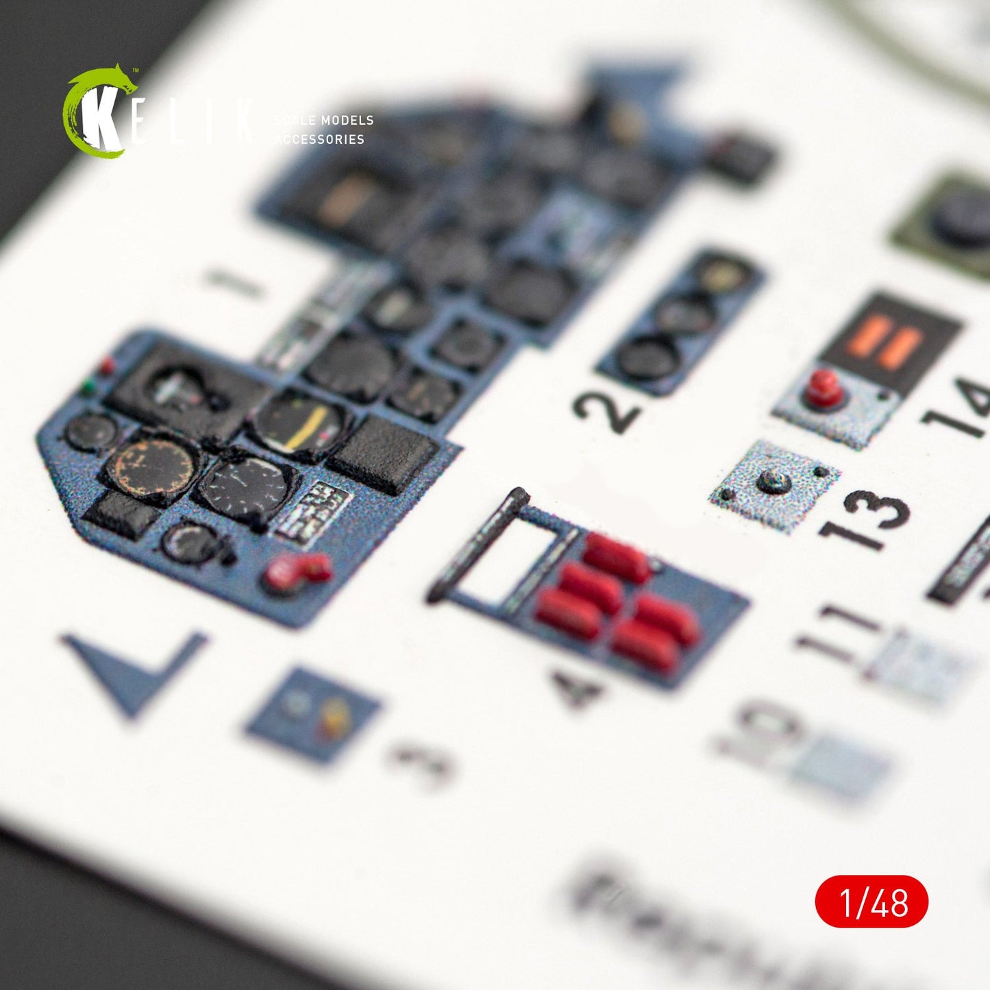 Kelik 1:48 P-47M "Thunderbolt" interior 3D decals for Tamiya kit Reskit