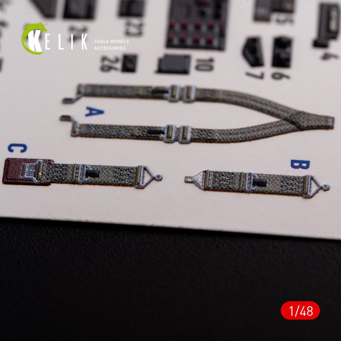 Kelik 1:48 P-47D "Razorback" interior 3D decals for Tamiya kit Reskit