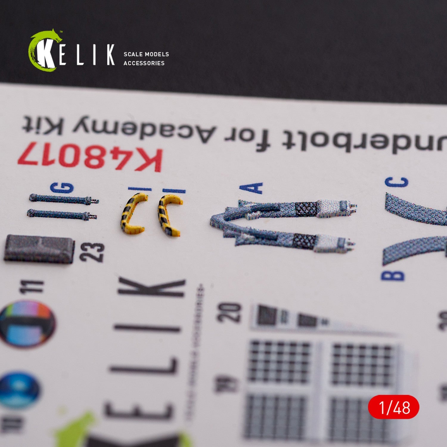 Kelik 1:48 A-10C "Thunderbolt " interior 3D decals for Academy kit Reskit