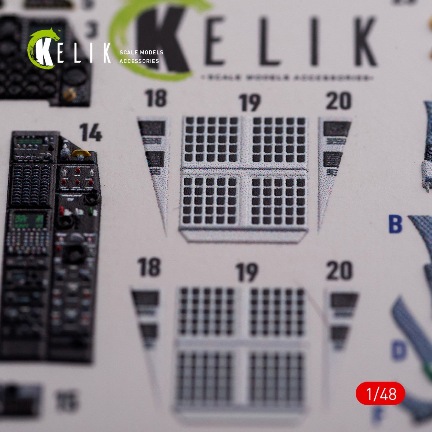 Kelik 1:48 A-10C "Thunderbolt " interior 3D decals for Academy kit Reskit