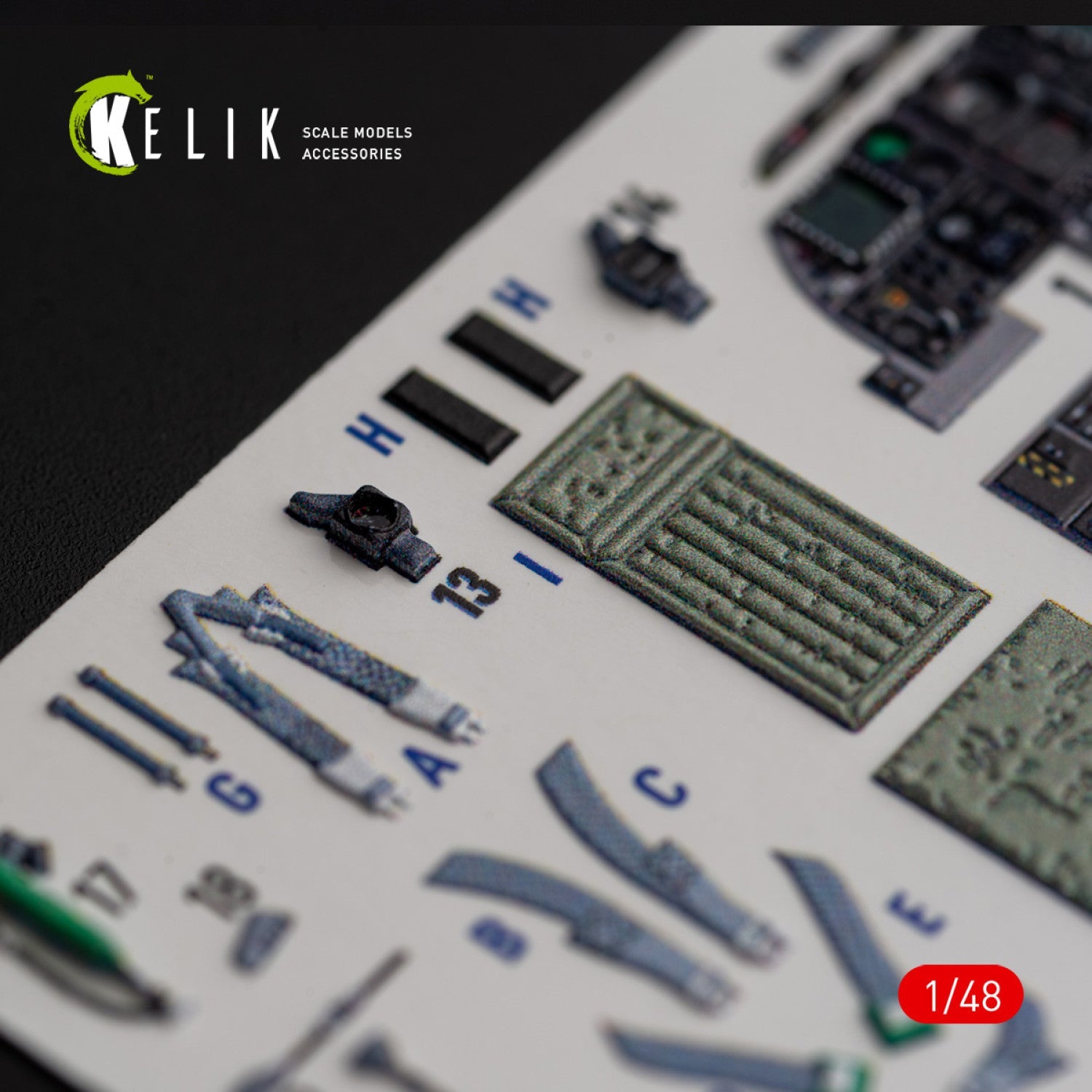 Kelik 1:48 A-10C "Thunderbolt II" interior 3D decals for Italeri kit Reskit