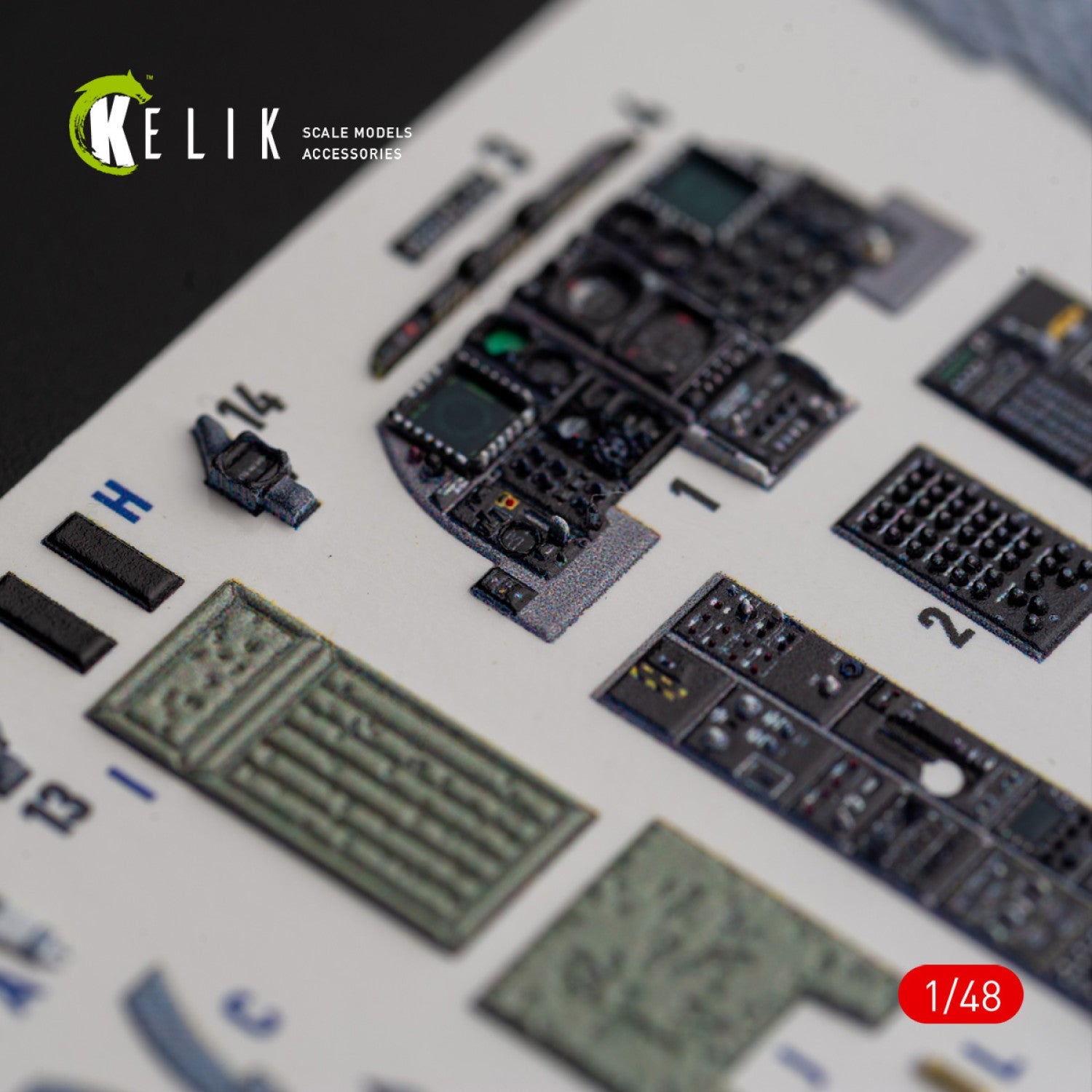 Kelik 1:48 A-10C "Thunderbolt II" interior 3D decals for Italeri kit Reskit
