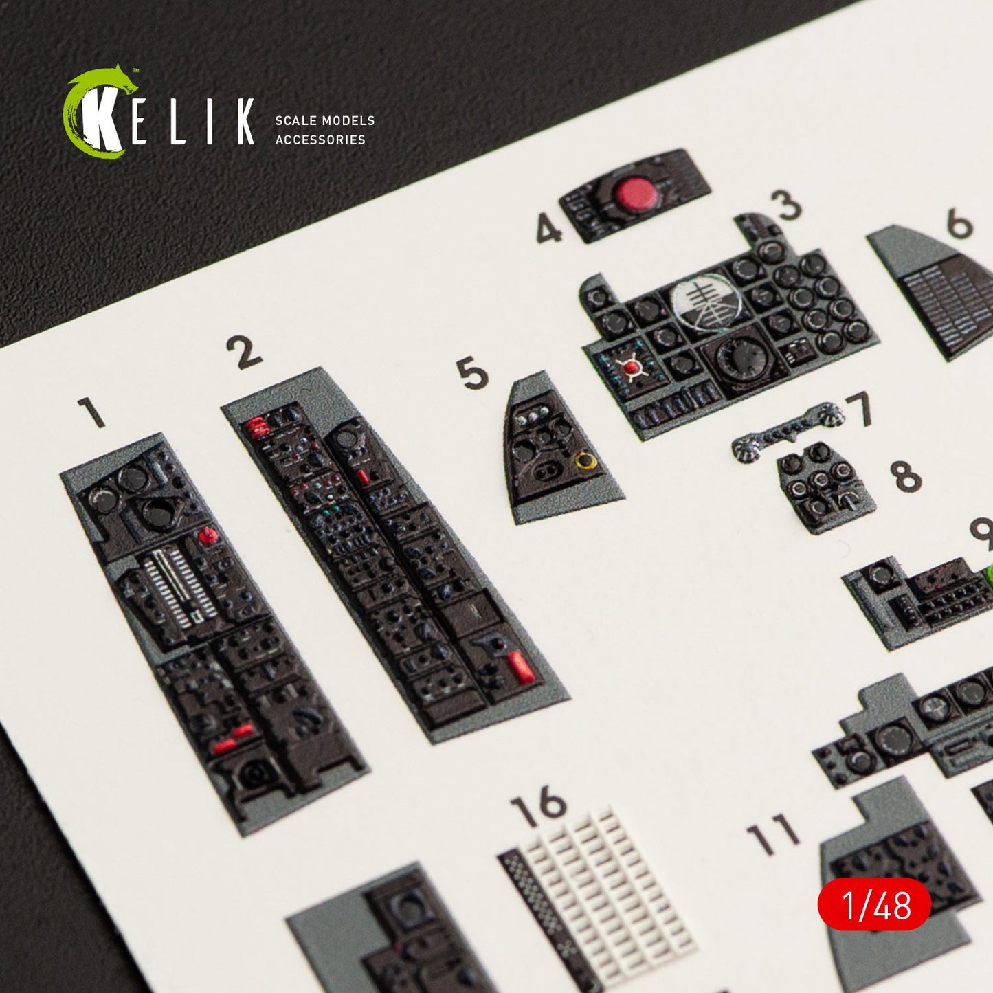 Kelik 1:48 F-4B/N interior 3D decals for Academy kit Reskit