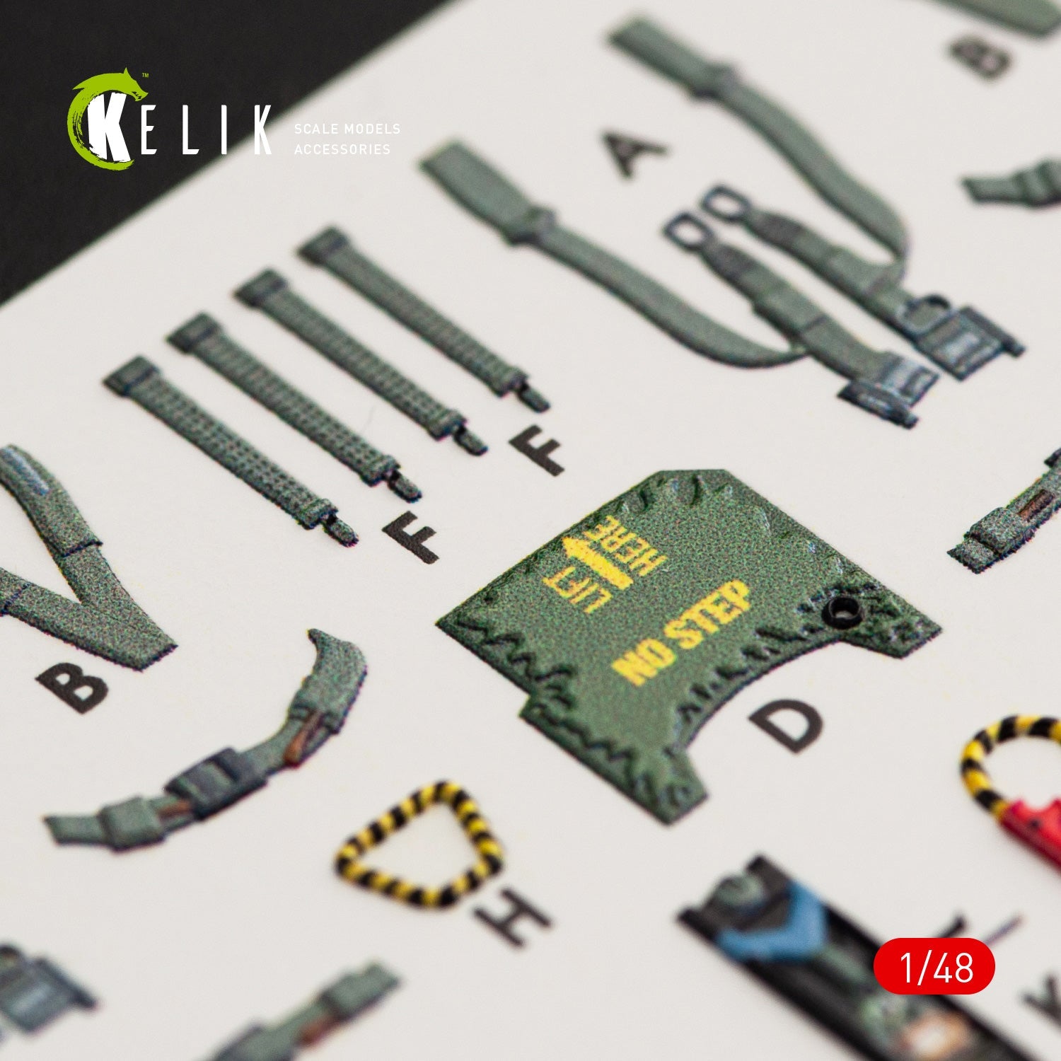 Kelik 1:48 F-4B interior 3D decals for Tamiya kit Reskit