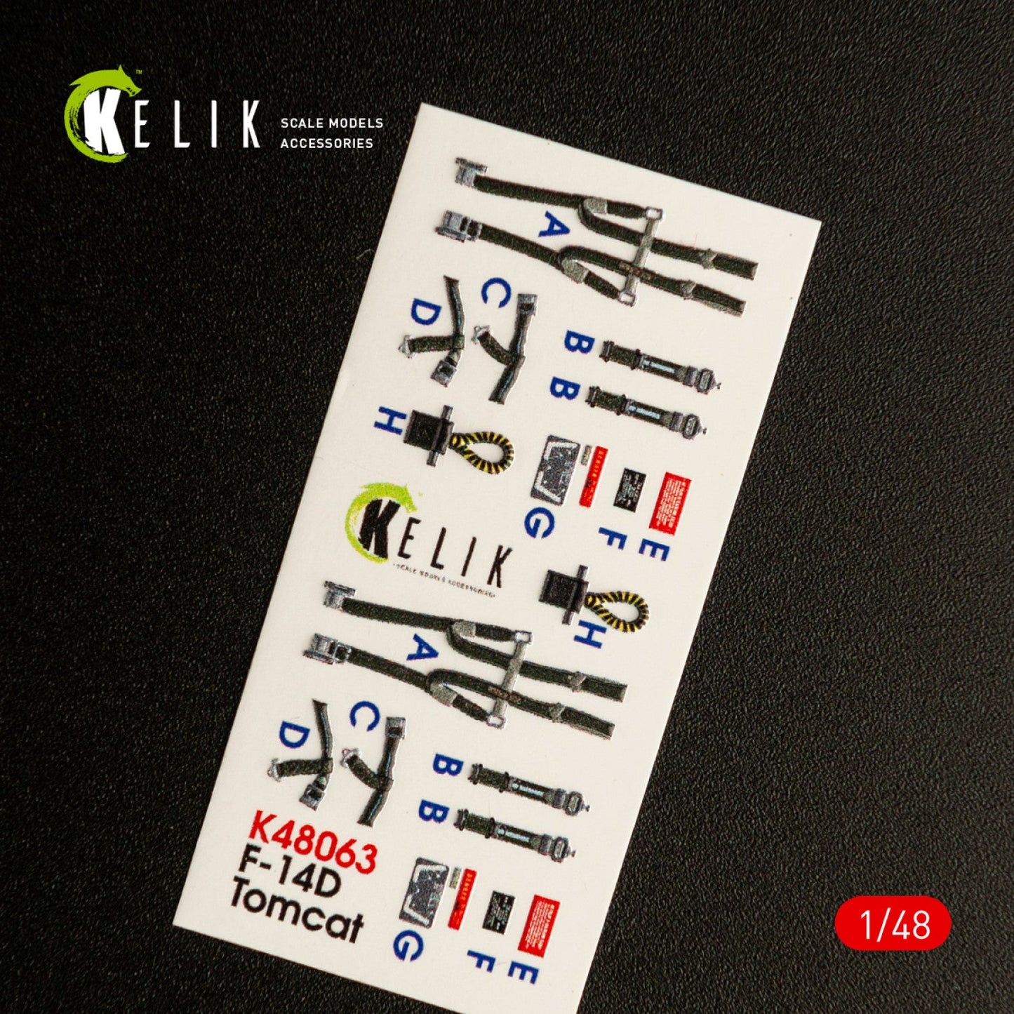 Kelik 1:48 F-14D Tomcat interior 3D decals for Tamiya kit Reskit