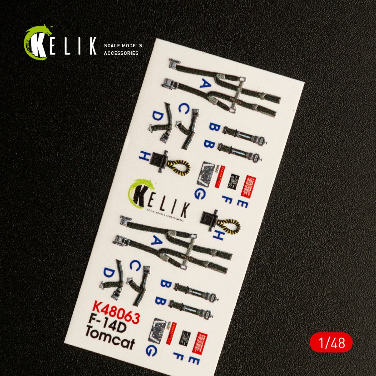 Kelik 1:48 F-14D Tomcat interior 3D decals for Tamiya kit Reskit