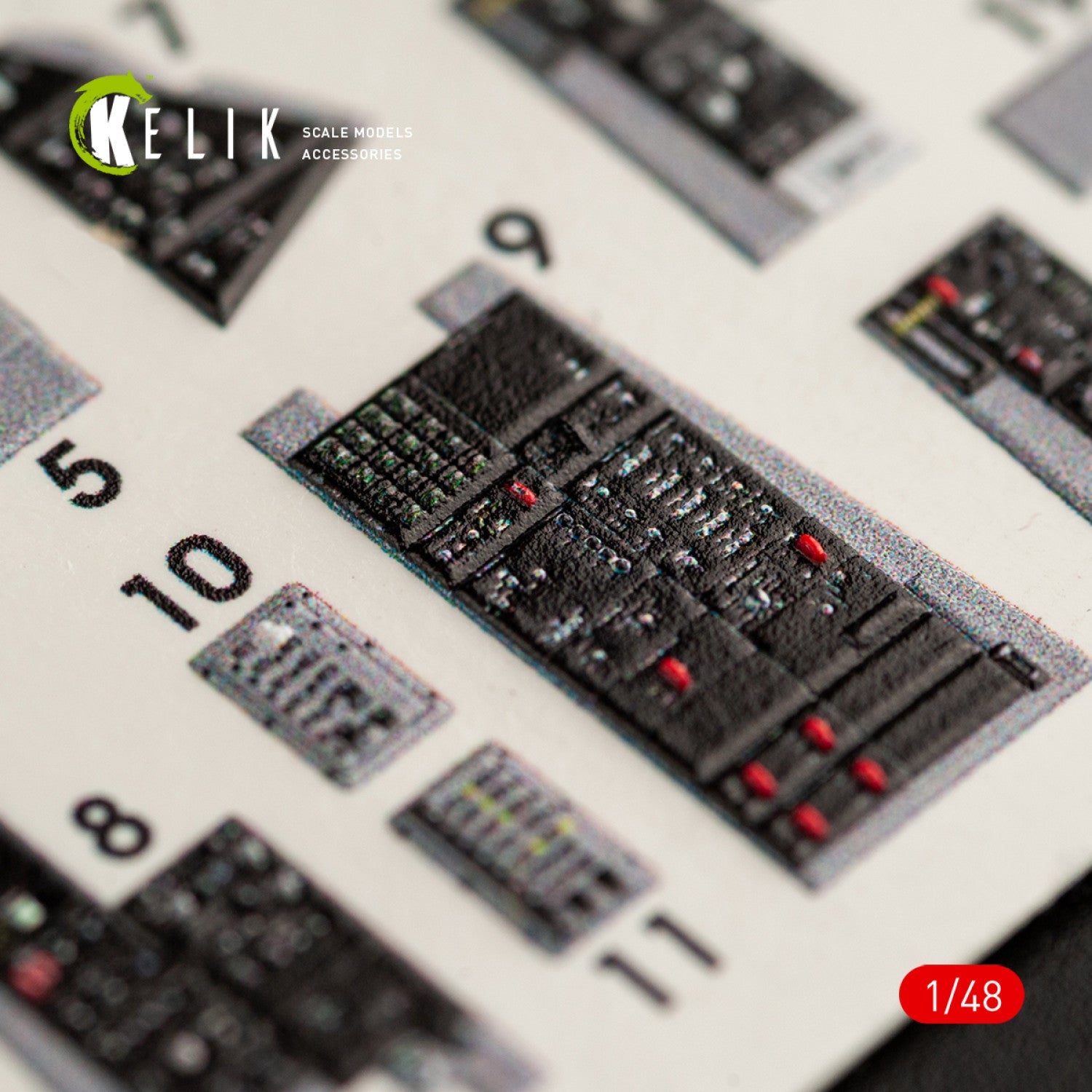 Kelik 1:48 F-14D Tomcat interior 3D decals for Tamiya kit Reskit