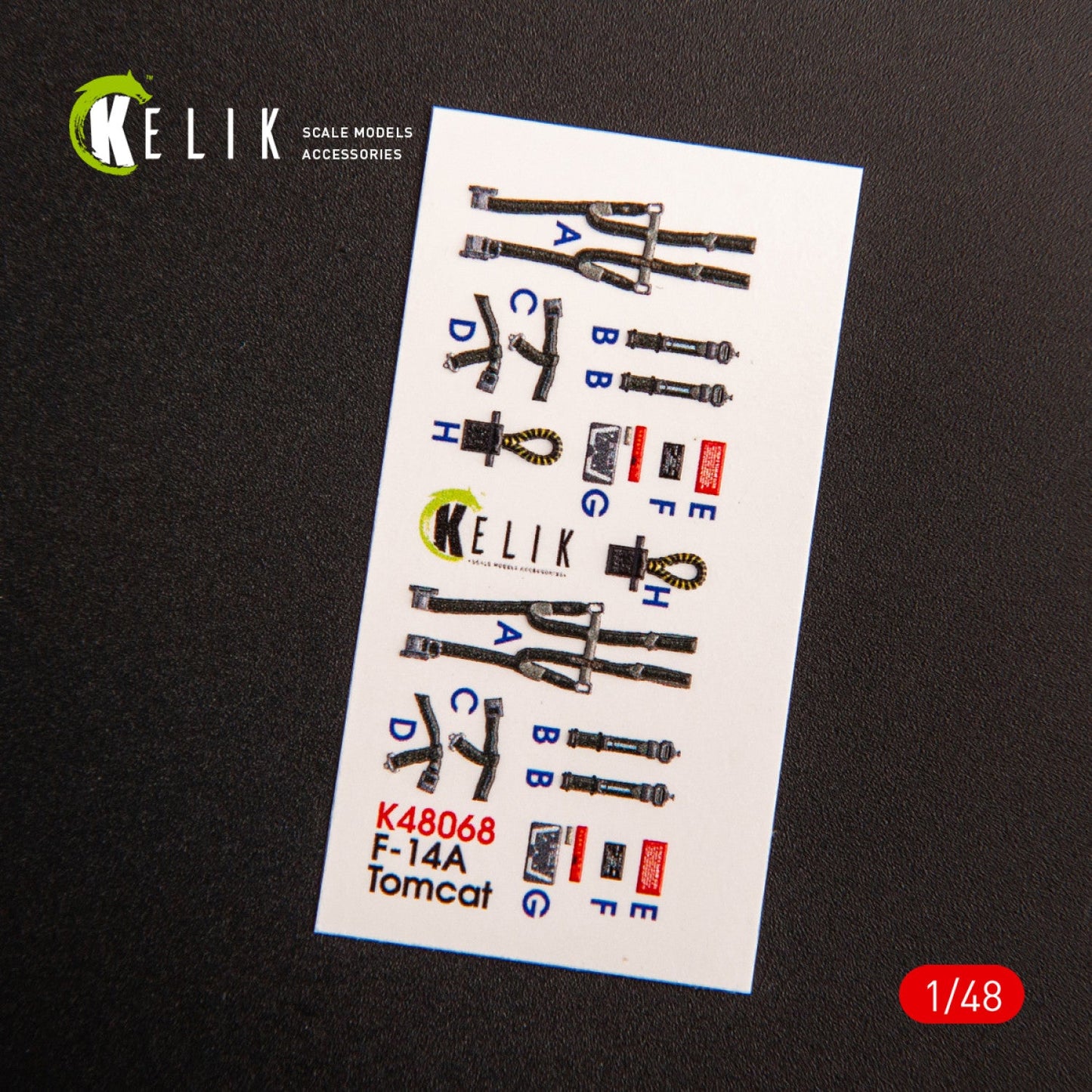 Kelik 1:48 F-14A Tomcat late interior 3D decals for Tamiya kit Reskit