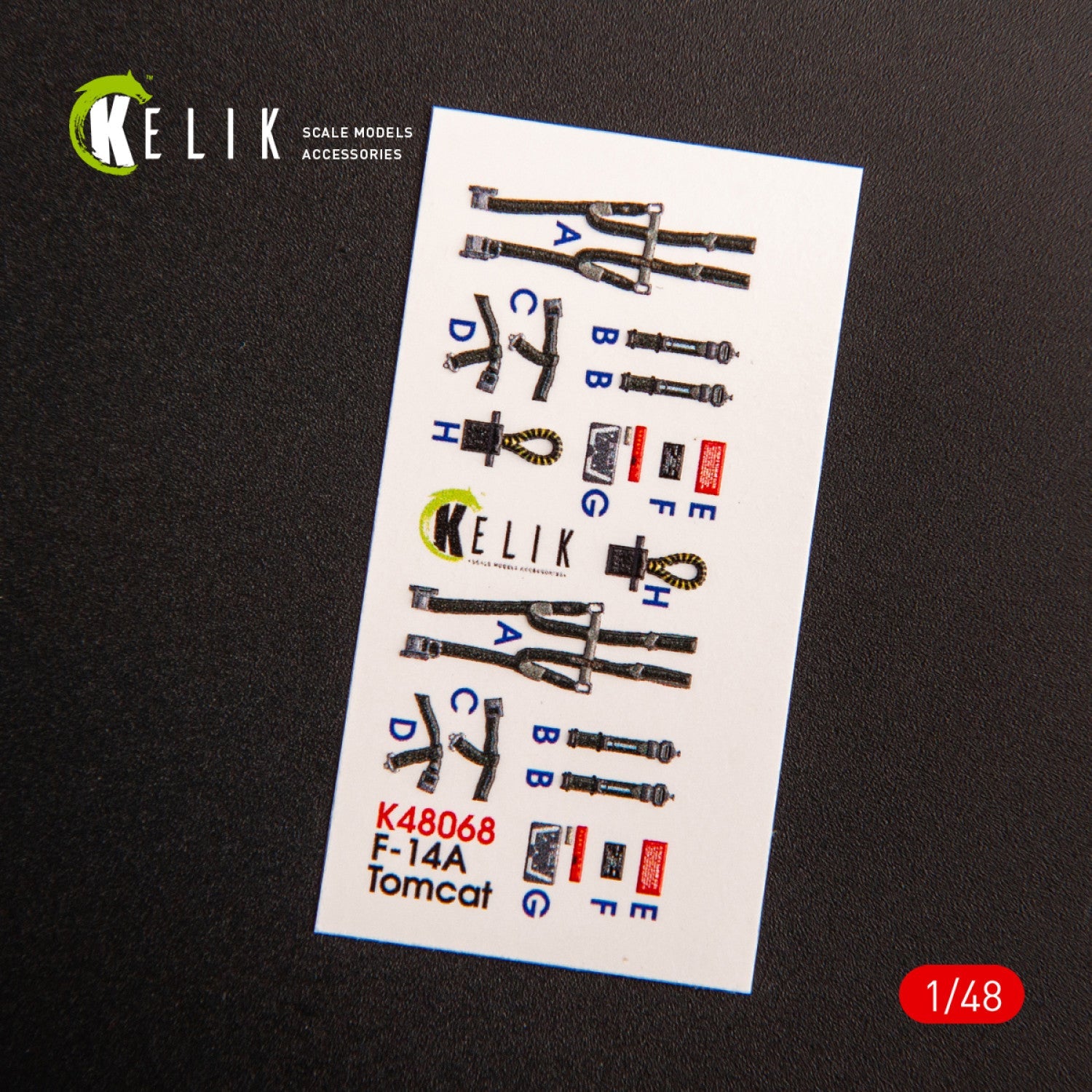 Kelik 1:48 F-14A Tomcat late interior 3D decals for Tamiya kit Reskit