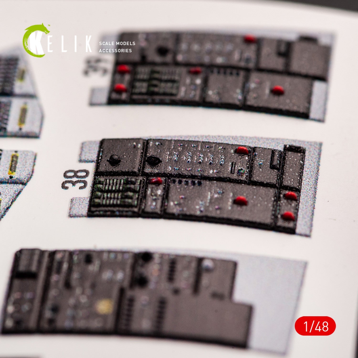 Kelik 1:48 F-14A Tomcat late interior 3D decals for Tamiya kit Reskit