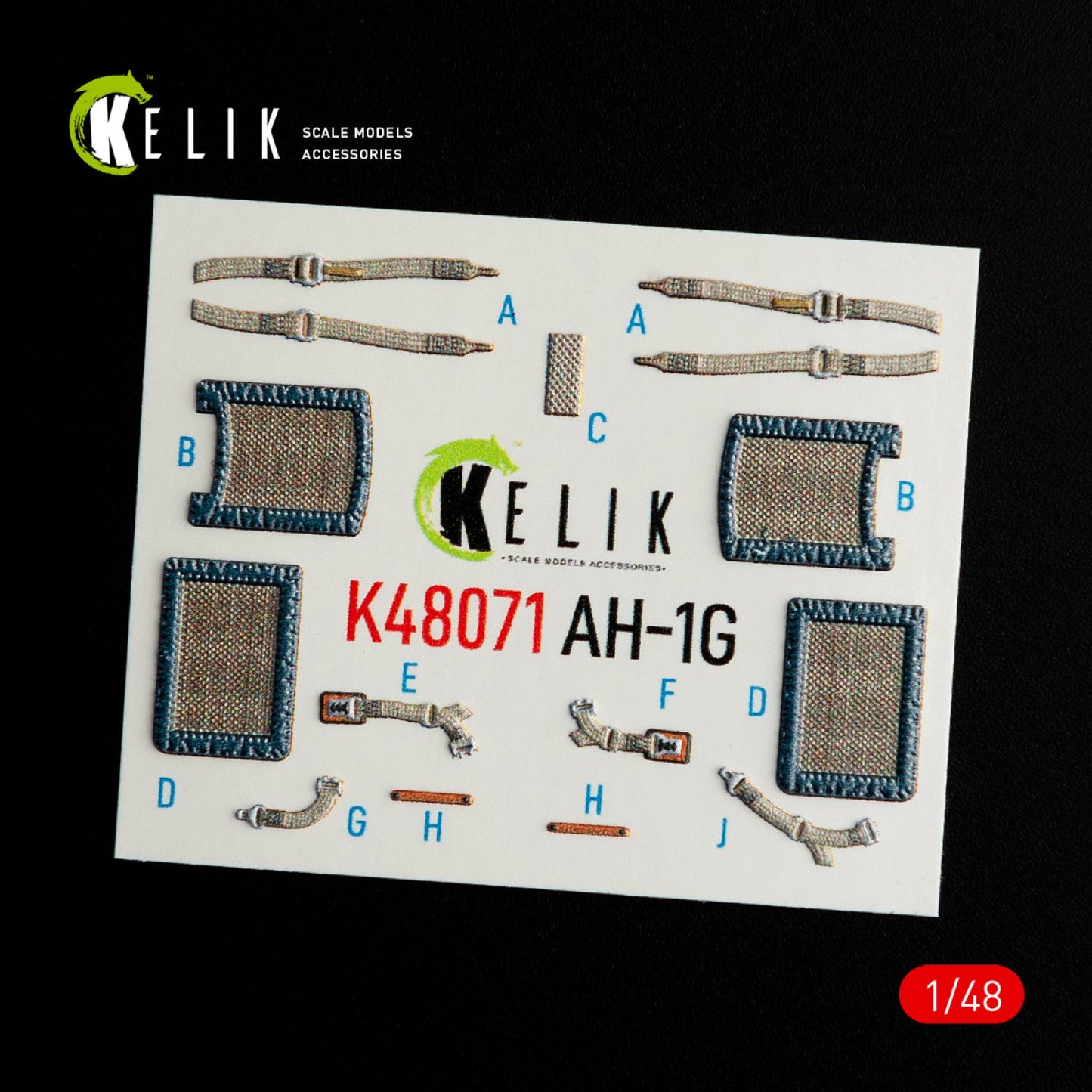 Kelik 1:48 AH-1G interior 3D decals for ICM/Special Hobby kit Reskit