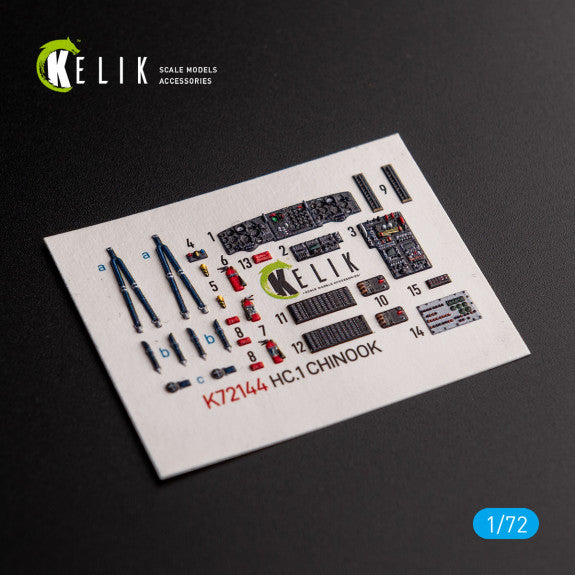 Kelik 1:72 HC.1 "Chinook" - interior 3D decals for Airfix kit Reskit