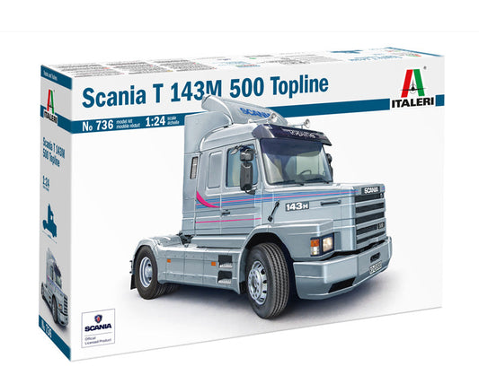 Italeri 1/24 SCANIA T 143M 500 Topline Truck Plastic Model Kit Italeri