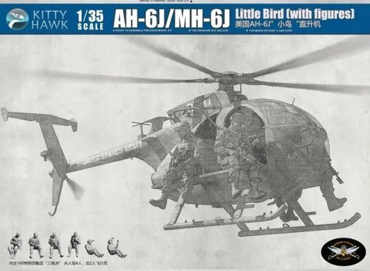 Kitty Hawk 1/35 AH-6J/MH-6J "Little Bird"(with figures) Plastic Model Kit Kitty Hawk