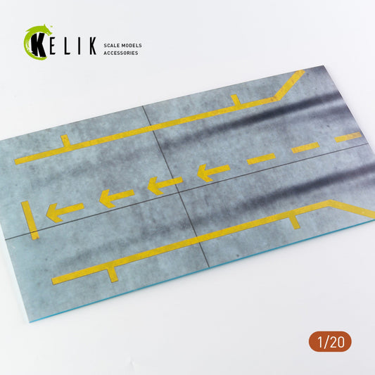 Kelik 1:20 Pit-F1 Pitstop Type 1 Base - Acrylic 3 mm (180 x 357 mm) (210 g) Reskit