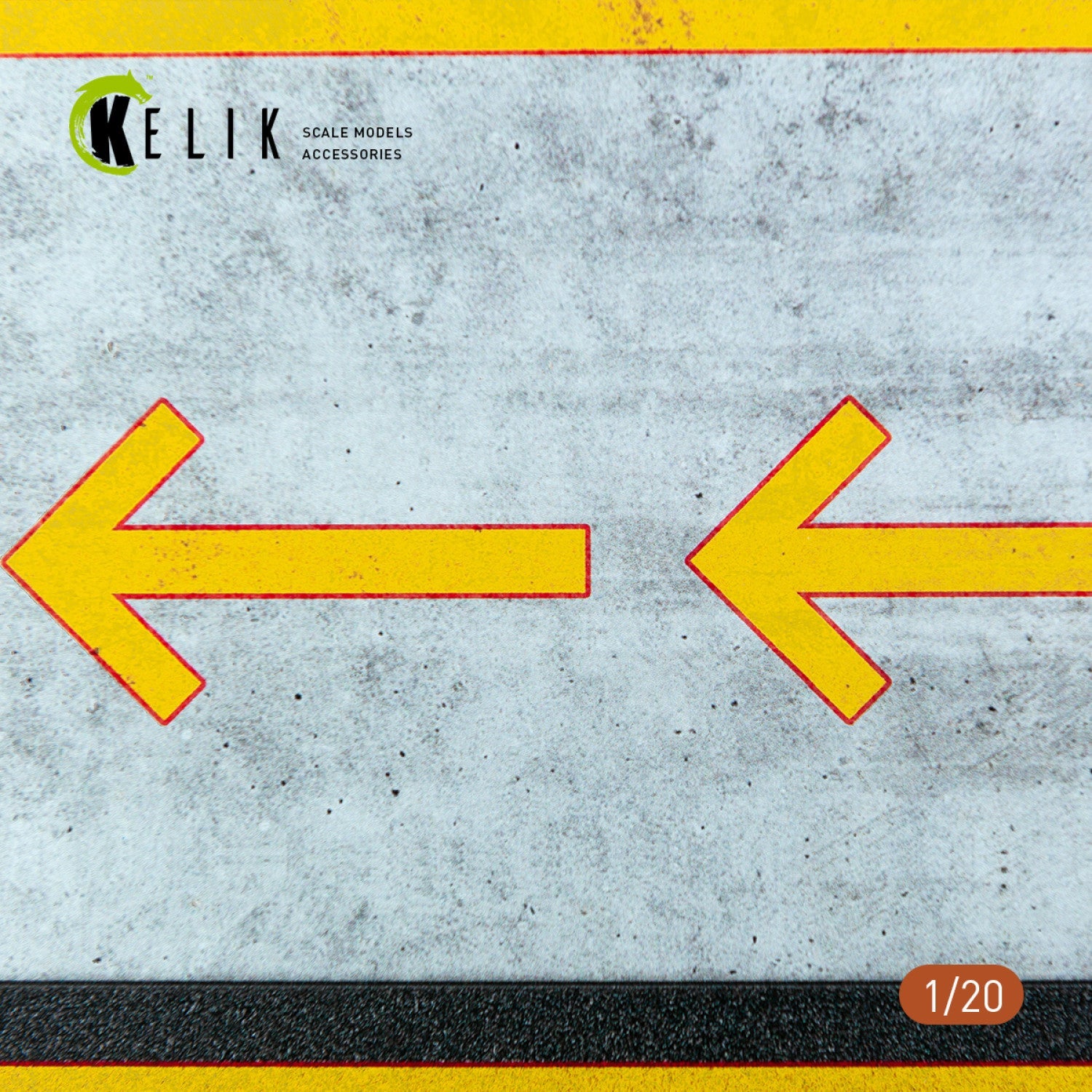 Kelik 1:20 Pit-F1 Pitstop Type 2 Base - Acrylic 3 mm (180 x 357 mm) (210 g) Reskit
