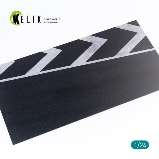 Kelik 1:24 Asphalt road race track Base - Acrylic 3 mm (180 x 357 mm) Reskit