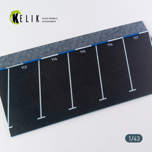 Kelik 1:43 Supermarket Parking type 2 Base - Acrylic 3 mm (180 x 357 mm) (210 g) (Copy)
