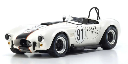 Kyosho 1/18 Shelby Cobra 427 S/C White/Dark blue Nr. 91 Essex Wire Diecast Model Car