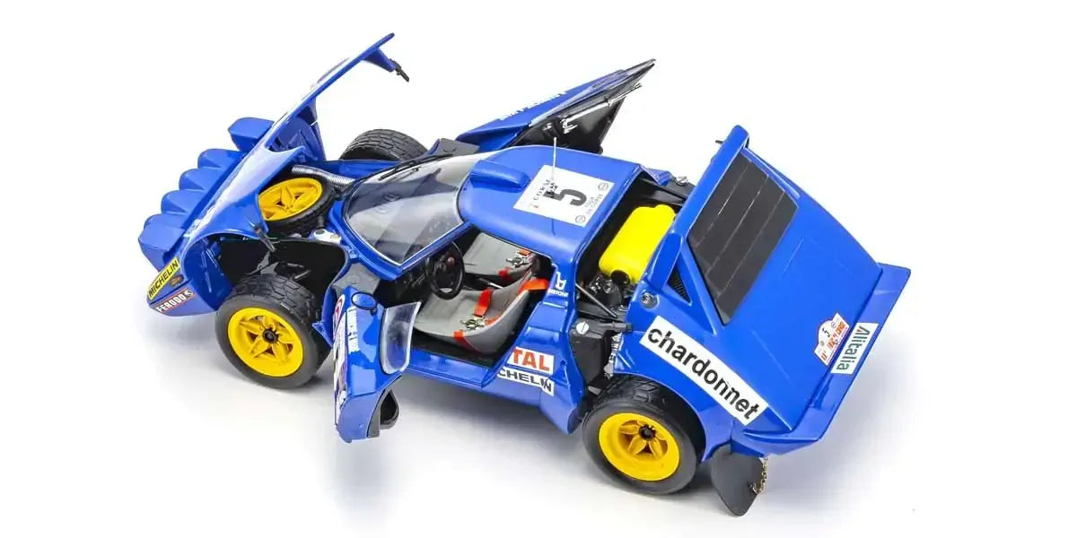 Kyosho 1/18 Lancia Stratos HF 1976 Tour de Corse Blue Nr. 5 Diecast Model Car Kyosho
