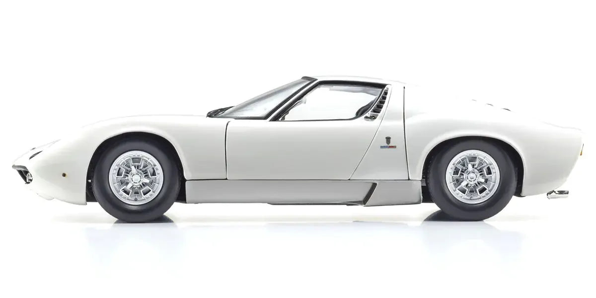 Kyosho 1/18 Lamborghini Miura P400 White/Silver (Int. Black) Diecast Model Car Kyosho