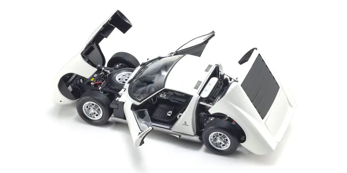 Kyosho 1/18 Lamborghini Miura P400 White/Silver (Int. Black) Diecast Model Car Kyosho