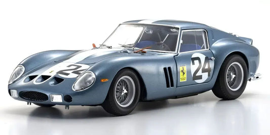 Kyosho 1/18 Ferrari 250 GTO 1962 Sebring Blue Nr. 24 Diecast Model Car