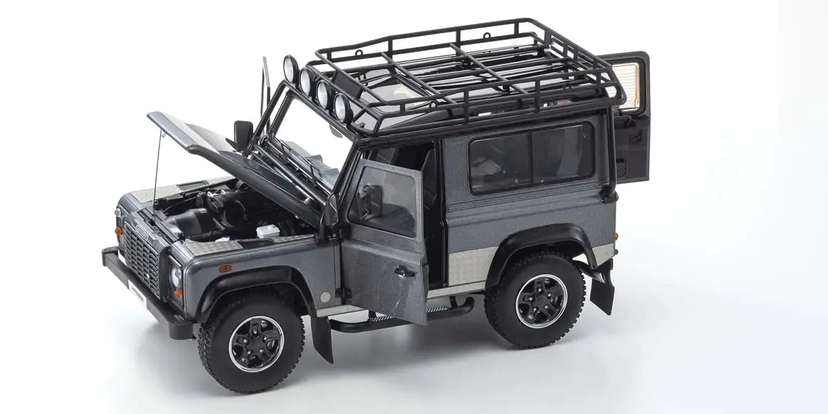 Kyosho 1/18 Land Rover Defender 90 (Gray) Diecast Model Car