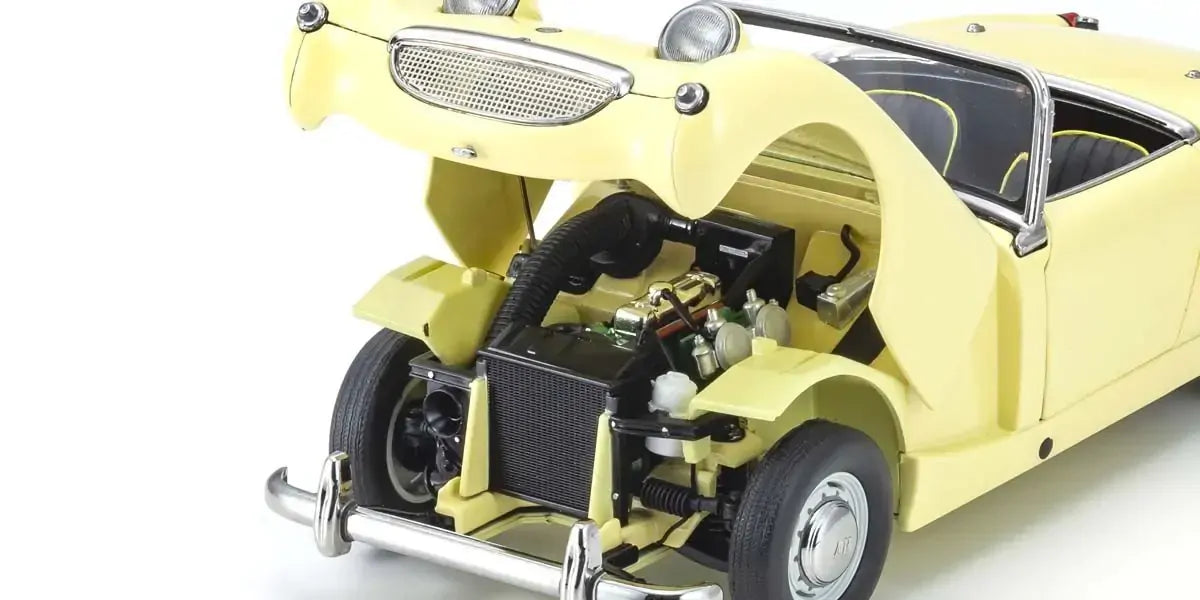 Kyosho 1/18 Austin Healey Sprite Mk-1 Primrose Yellow Diecast Model Car Kyosho
