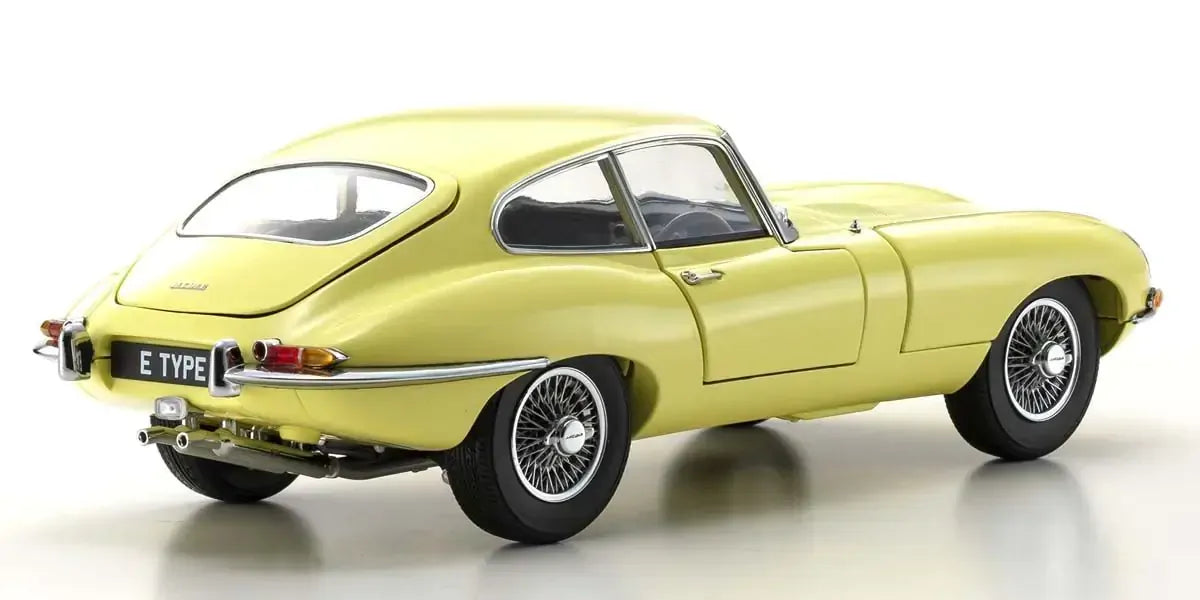 Kyosho 1/18 Jaguar E-Type Pale Primrose Diecast Model Car