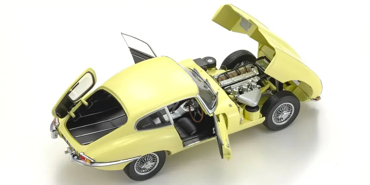 Kyosho 1/18 Jaguar E-Type Pale Primrose Diecast Model Car