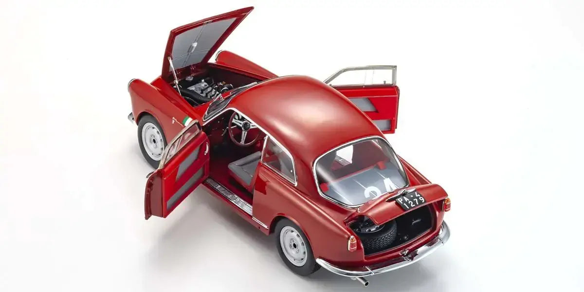 Kyosho 1:18 Alfa Romeo Giulietta SV #24 8ème Targa Florio 1958 Todaro, Dagnino 08957B modèle Kyosho 1:18 Alfa Romeo Giulietta SV #24 8ème Targa Florio 1958 Todaro, Dagnino 08957B modèle
