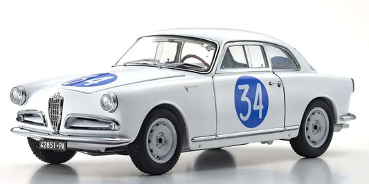 Kyosho 1/18 Alfa Romeo Giulietta SV 1960 Targa Florio (#34) Diecast Model Car