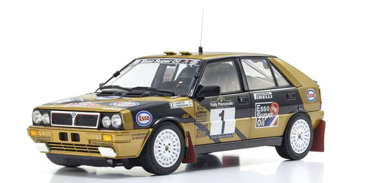Kyosho 1/18 Lancia Delta HF 4WD 1987 Rally Piancavallo Grifone Esso Nr. 1 Diecast Model Car Kyosho