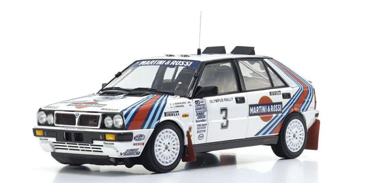 Kyosho 1/18 Lancia Delta HF 4WD 1987 Olympus Rally MARTINI ROSSI Nr.3 Diecast Model Car Kyosho