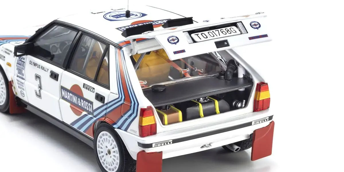 Kyosho 1/18 Lancia Delta HF 4WD 1987 Olympus Rally MARTINI ROSSI Nr.3 Diecast Model Car Kyosho