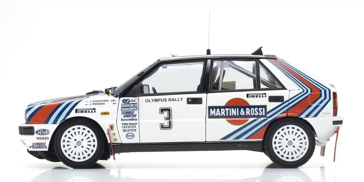 Kyosho 1/18 Lancia Delta HF 4WD 1987 Olympus Rally MARTINI ROSSI Nr.3 Diecast Model Car Kyosho
