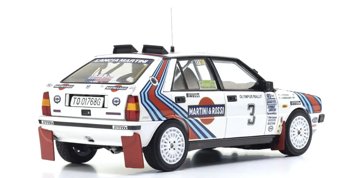 Kyosho 1/18 Lancia Delta HF 4WD 1987 Olympus Rally MARTINI ROSSI Nr.3 Diecast Model Car Kyosho