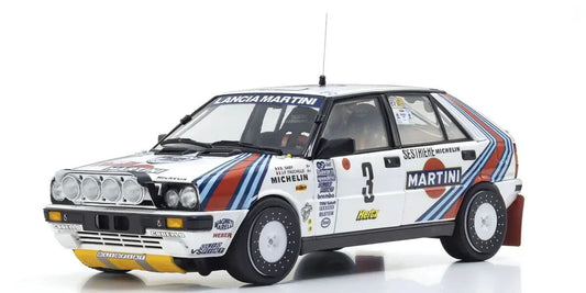 Kyosho 1/18 Lancia Delta HF 4WD 1988 Rallye Monte Carlo LANCIA MARTINI Nr.3 Diecast Model Car Kyosho