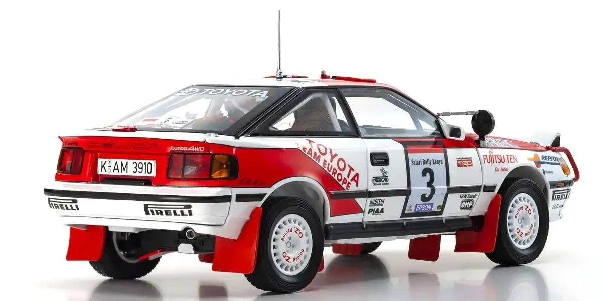 Kyosho 1/18 Toyota CELICA GT-FOUR 1990 Safari Nr. 3 Diecast Model Car