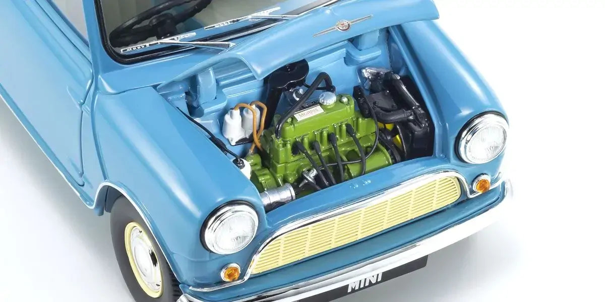 Kyosho 1/18 Morris Mini Minor Clipper Blue Diecast Model Car