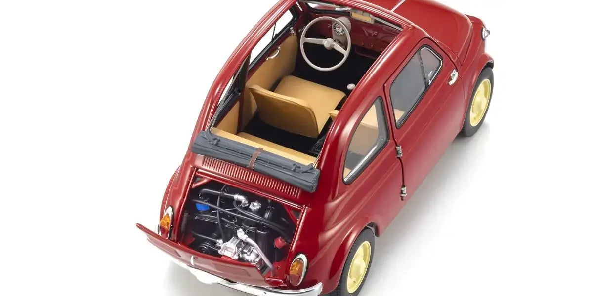 Kyosho 1/18 Fiat NUOVA 500 Coral Red Diecast Model Car