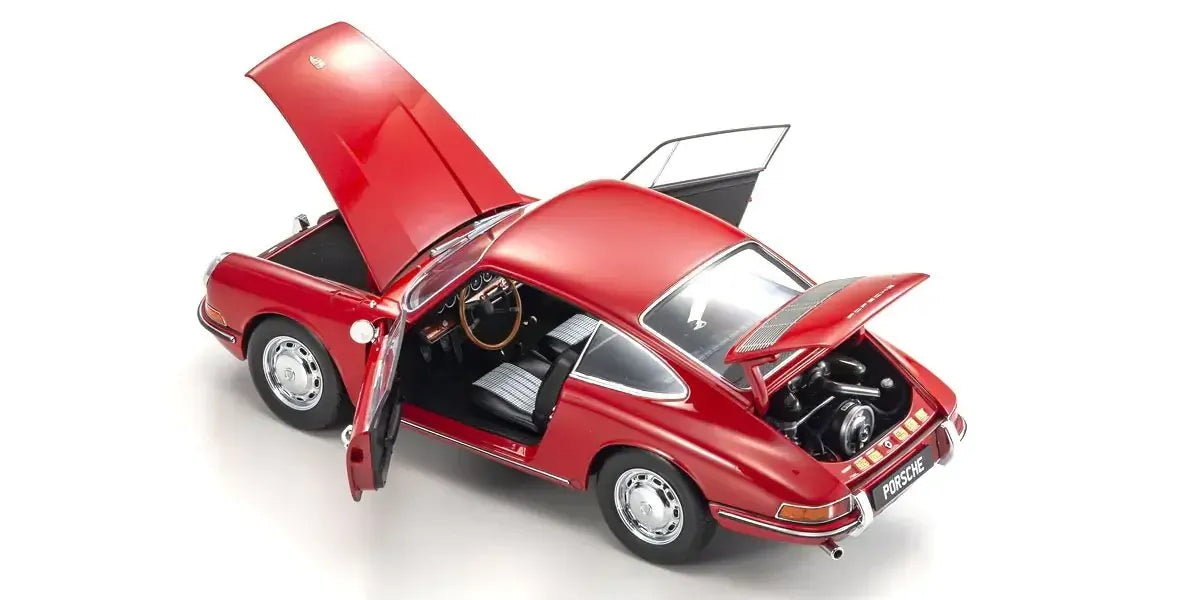 Kyosho 1/18 Porshe 911 (901) 1964 Signal Red Diecast Model Car Kyosho